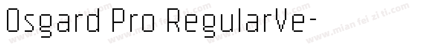 Osgard Pro RegularVe字体转换
